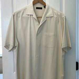 Silk blend short sleeve shirt LARGE